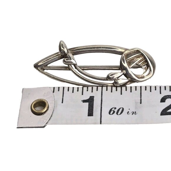 Sterling Silver Scottish Ola Gorie‎ Mackintosh Style Brooch 925 Vintage Flower - Picture 7 of 7